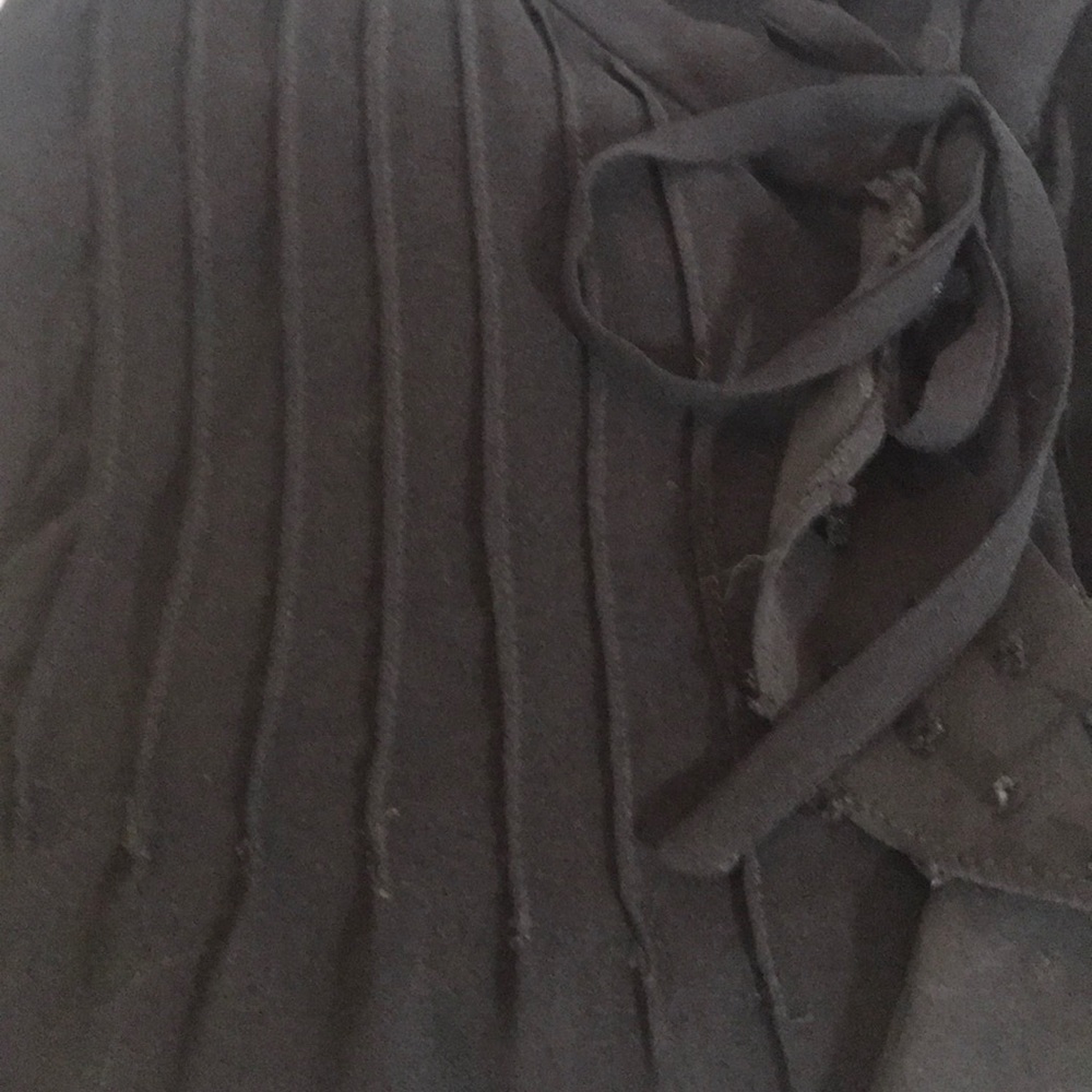 “ZARA BASIC” Ruffled Wide Sleeves Black Blouse. - Picture 12 of 12